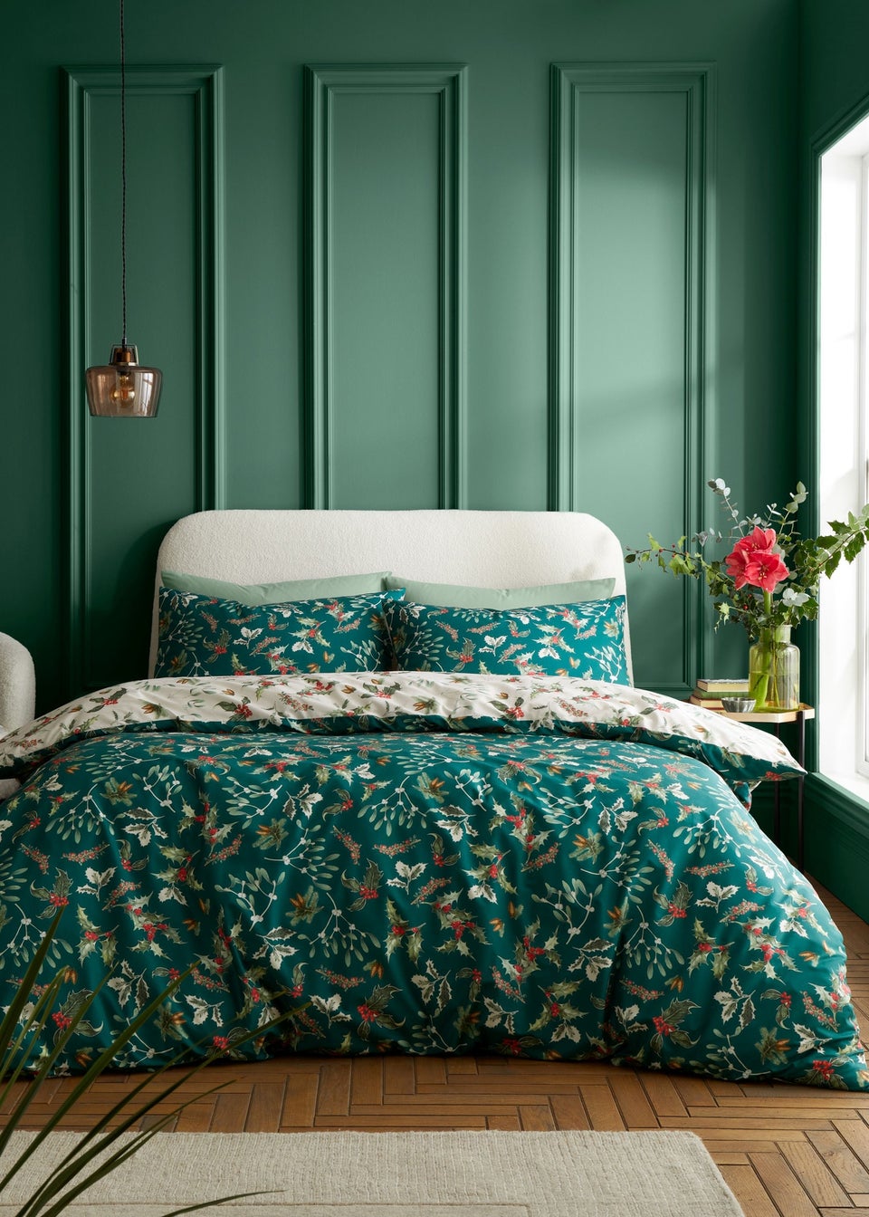 RHS Winter Foliage Cotton Reversible Duvet Cover Set