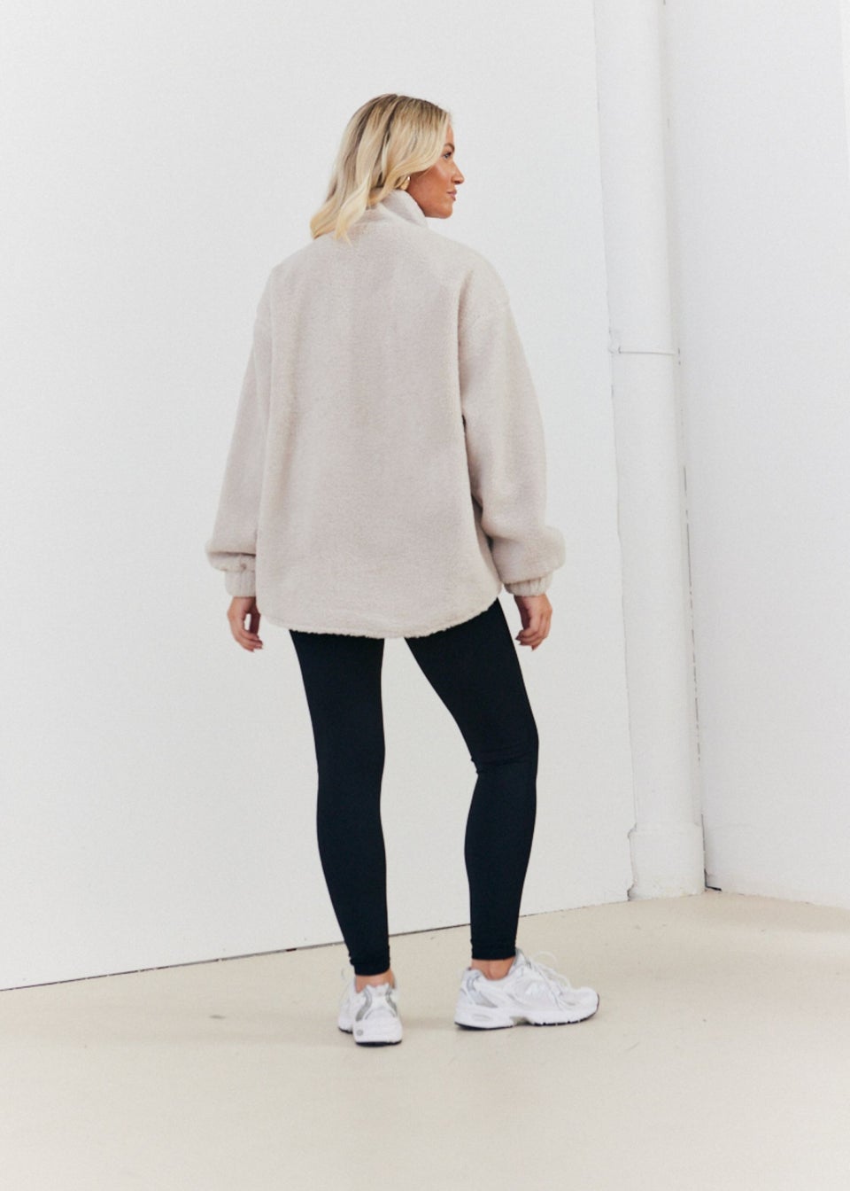 In The Style Stacey Solomon Stone Borg Half Zip Pull Over Jacket