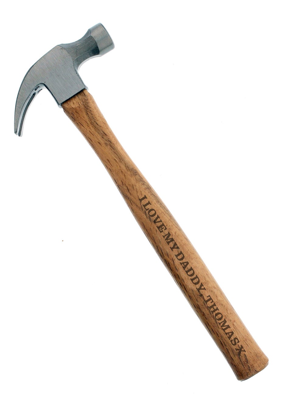 Personalised Memento Company Wood Bold Text Hammer