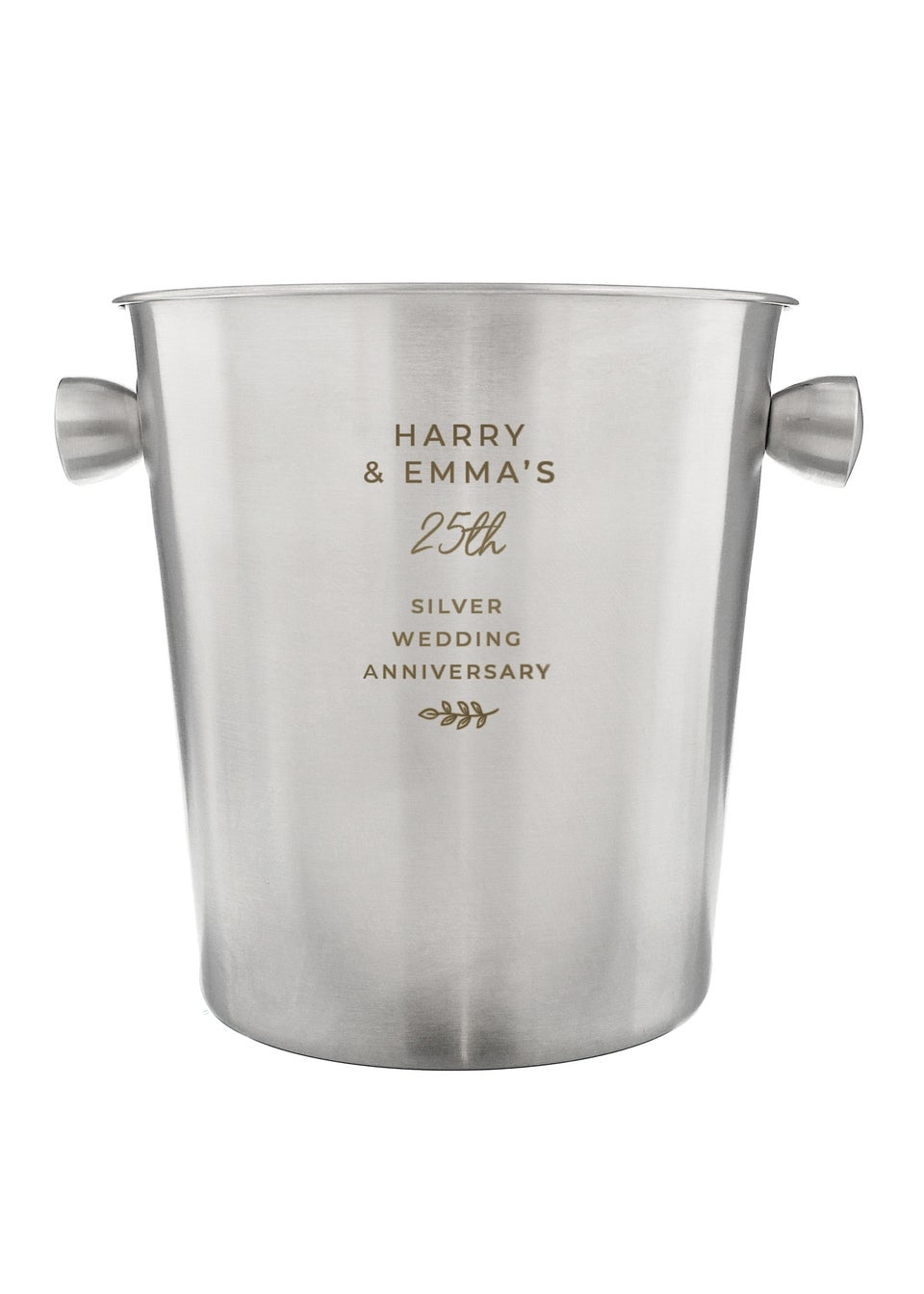 Personalised Memento Company Silver Free Text Stainless Steel Ice Bucket