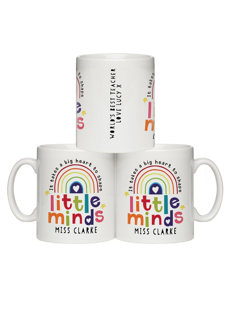 Personalised Memento Company White Shape Little Minds Mug