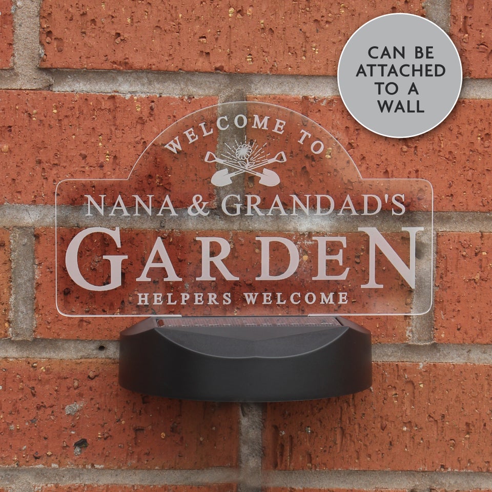Personalised Memento Company Clear Garden Sign Outdoor Solar Light