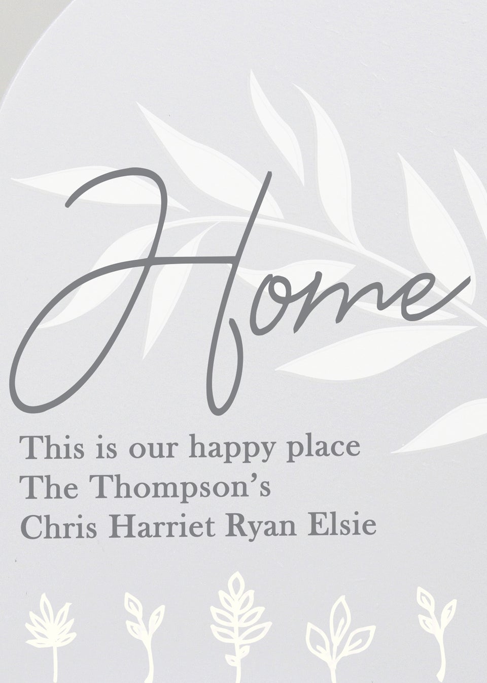 Personalised Memento Company Grey Leaf Decor Free Standing Heart Ornament