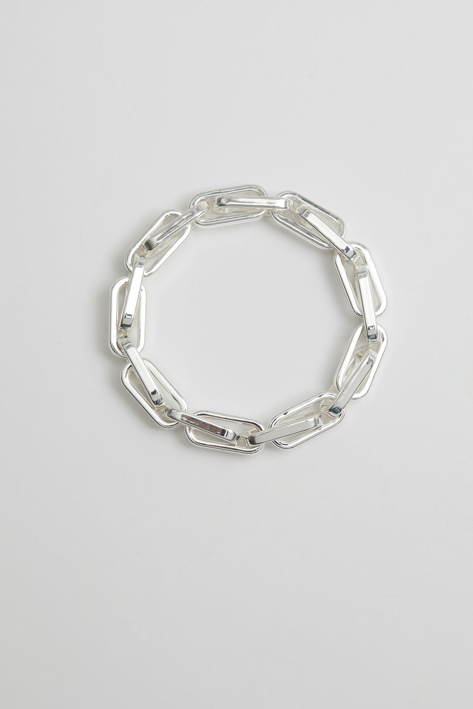 Jon Richard Recycled Silver Plated Chain Stretch Bracelet