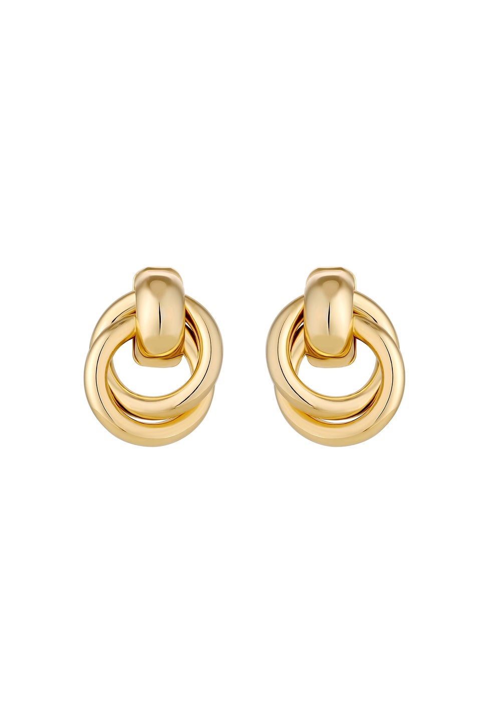 Jon Richard Gold Plated Knotted Door Knocker Earrings