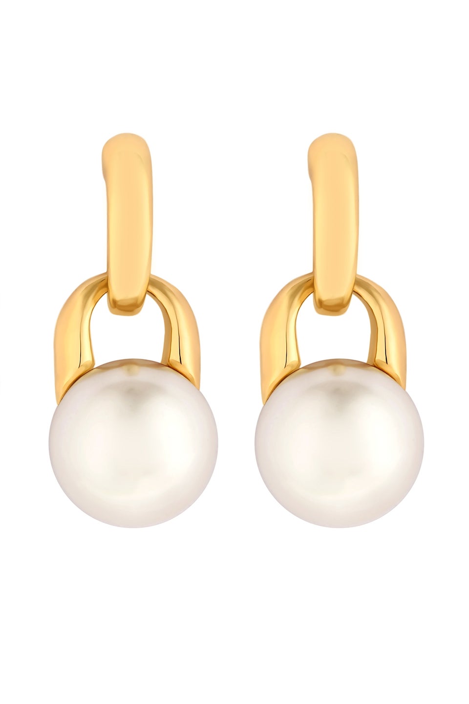 Jon Richard Gold Plated And Pearl Mini Drop Earrings