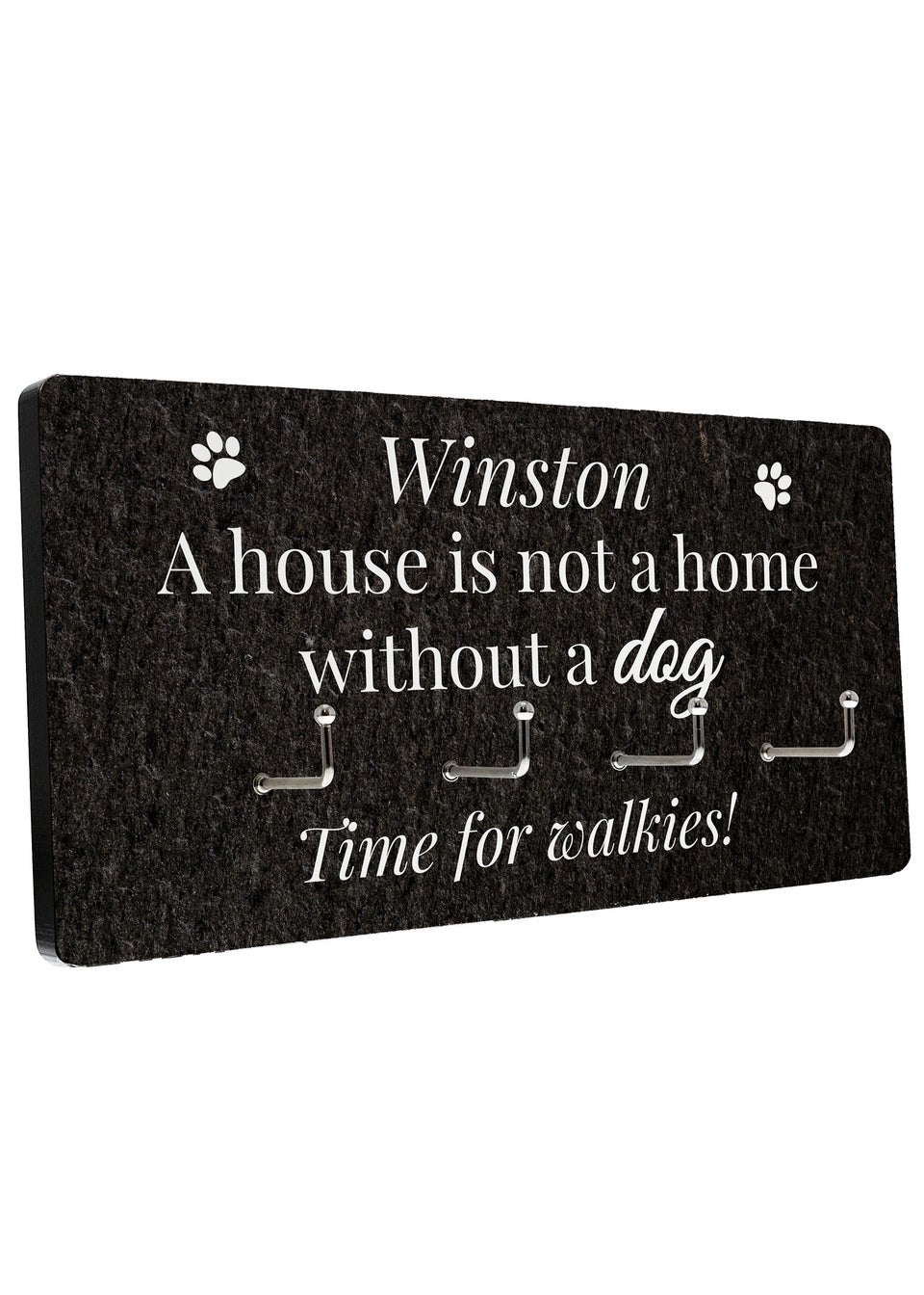 Personalised Memento Company Wood Dog Lead Hooks