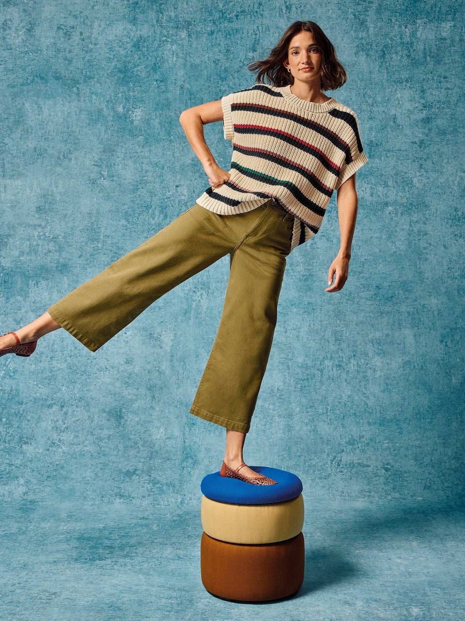 7/8-Jeans Tia mit weitem Bein