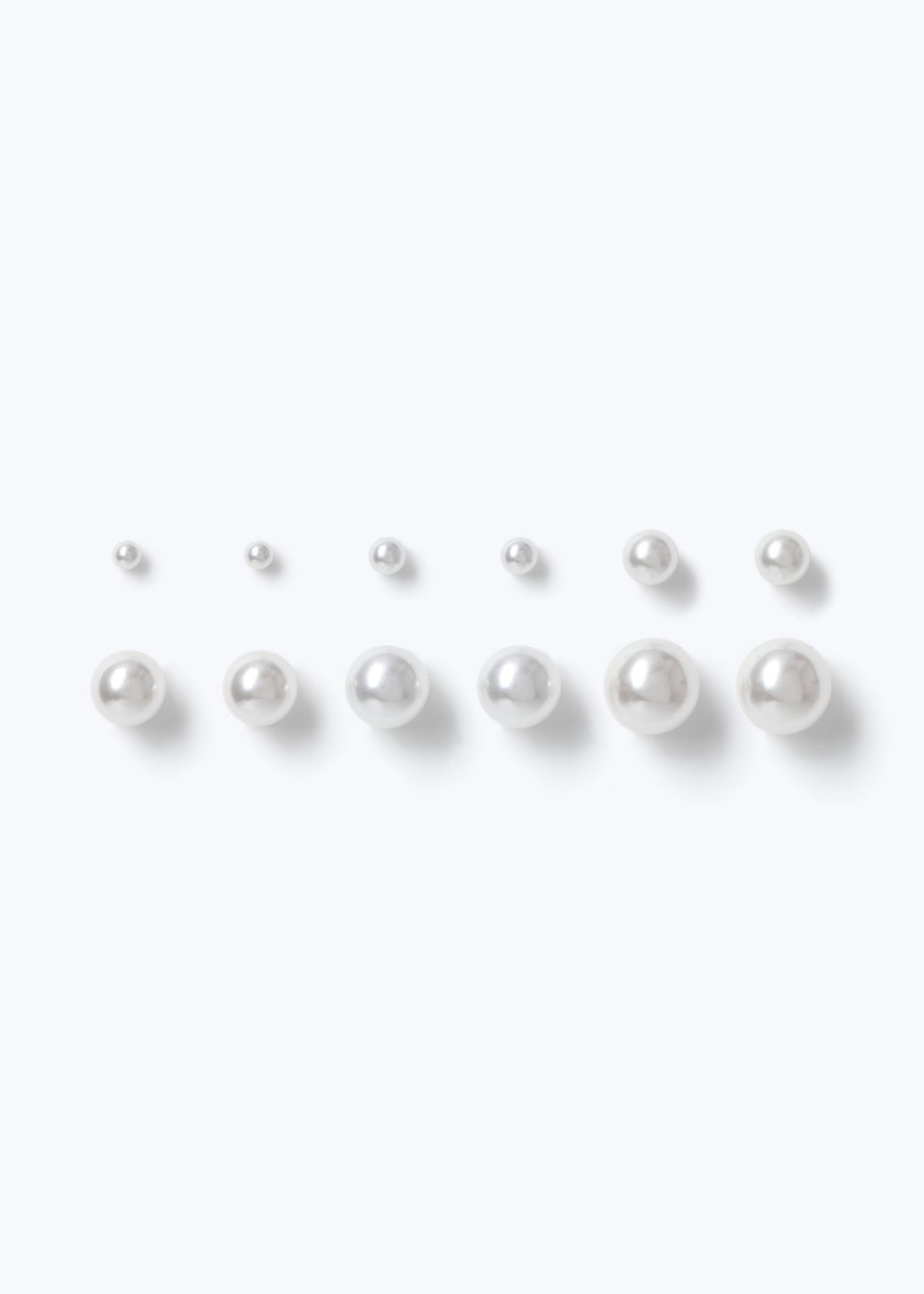 Muse Silver Classic Pearl Six Pack Earrings