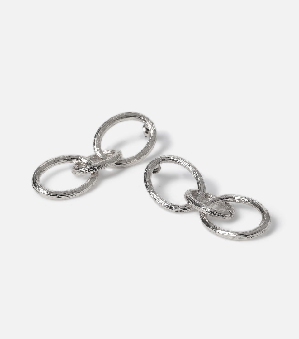 Muse Silver Triple Hoop Earring