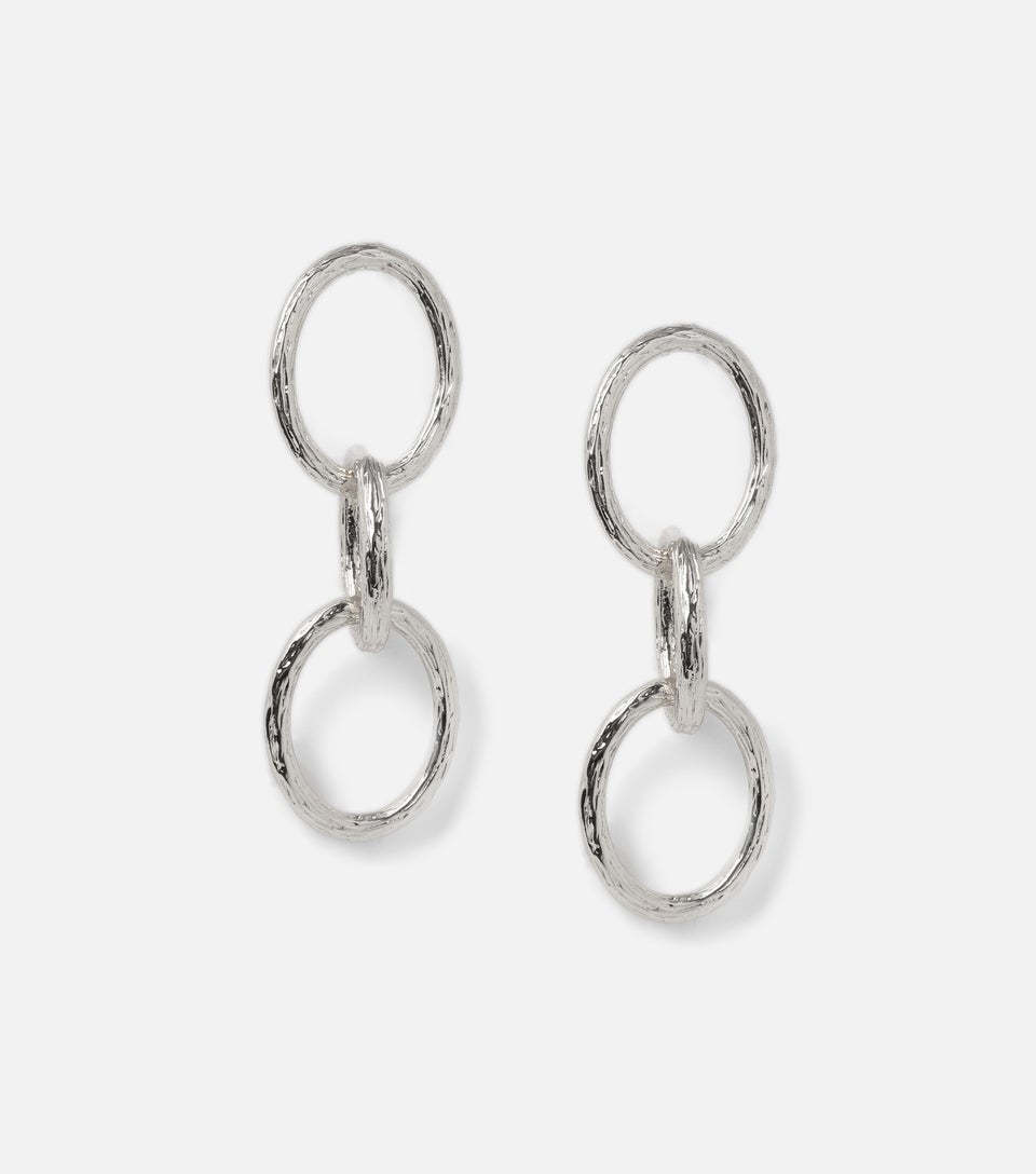Muse Silver Triple Hoop Earring