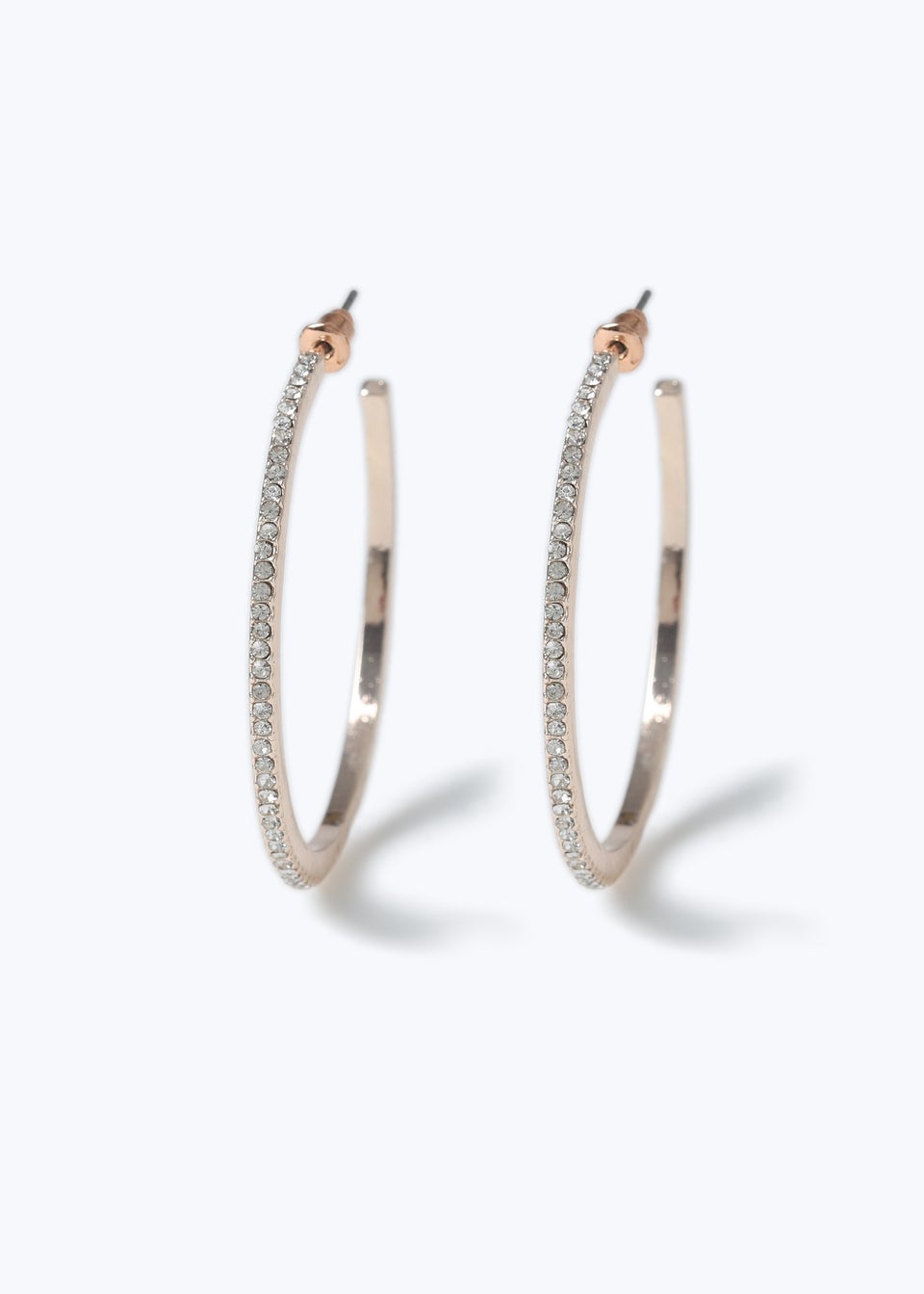 Muse Gold Rhinestone Hoop Earrings