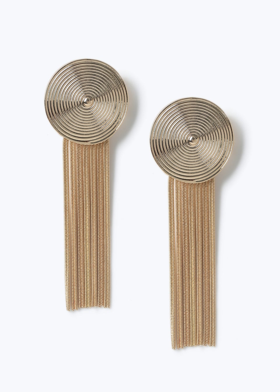 Chain drop earrings gold on sale