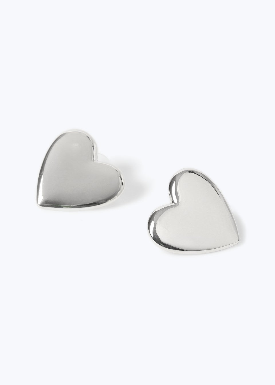 Muse Silver Heart Oversized Stud Earring