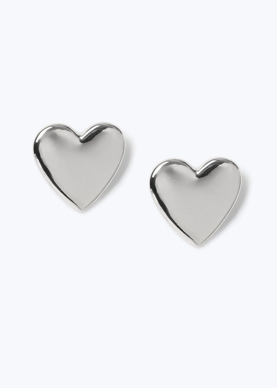 Muse Silver Heart Oversized Stud Earring