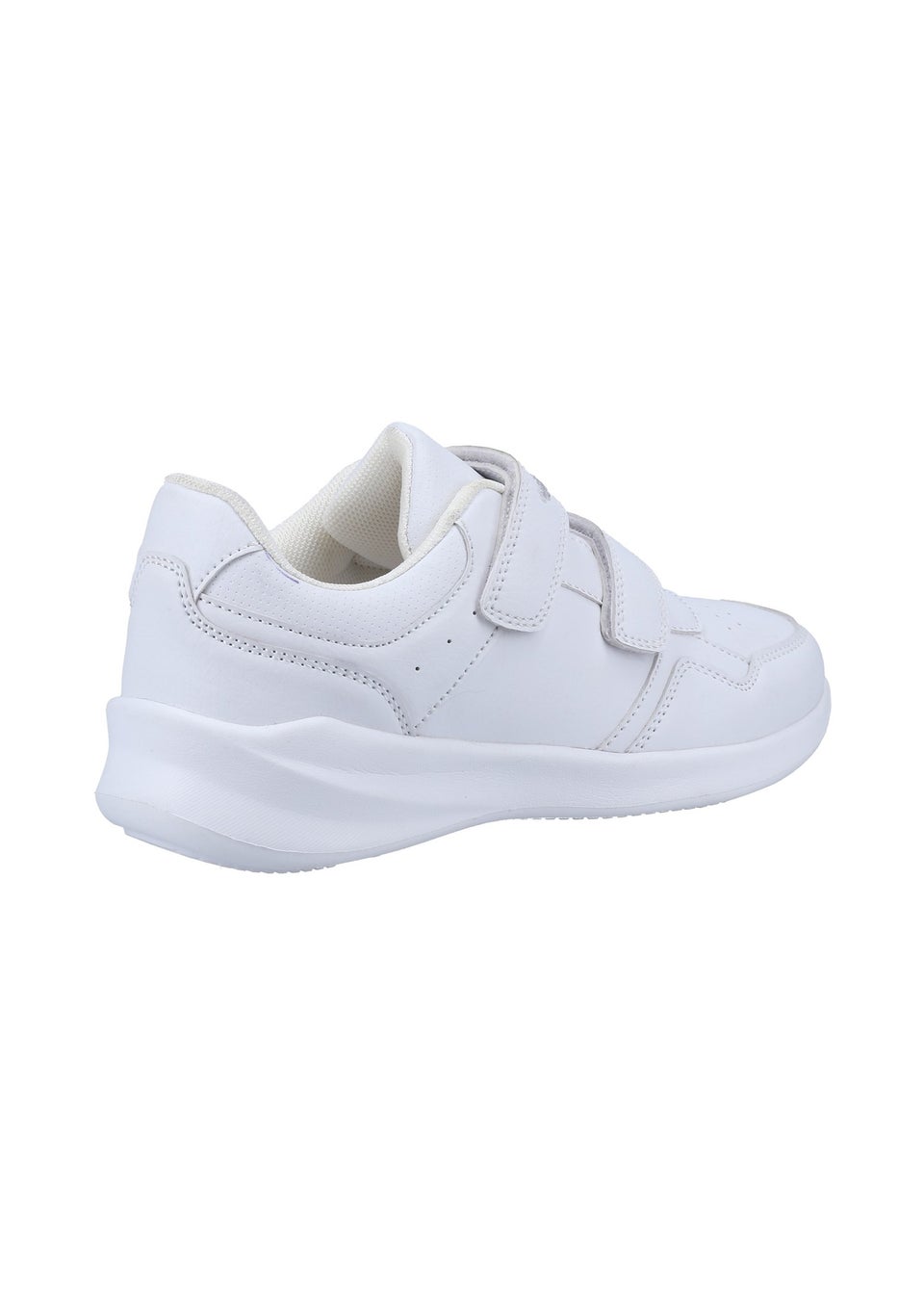 Hush Puppies Unisex White Marling Easy Junior School Shoes (Younger 10 - Older 2)
