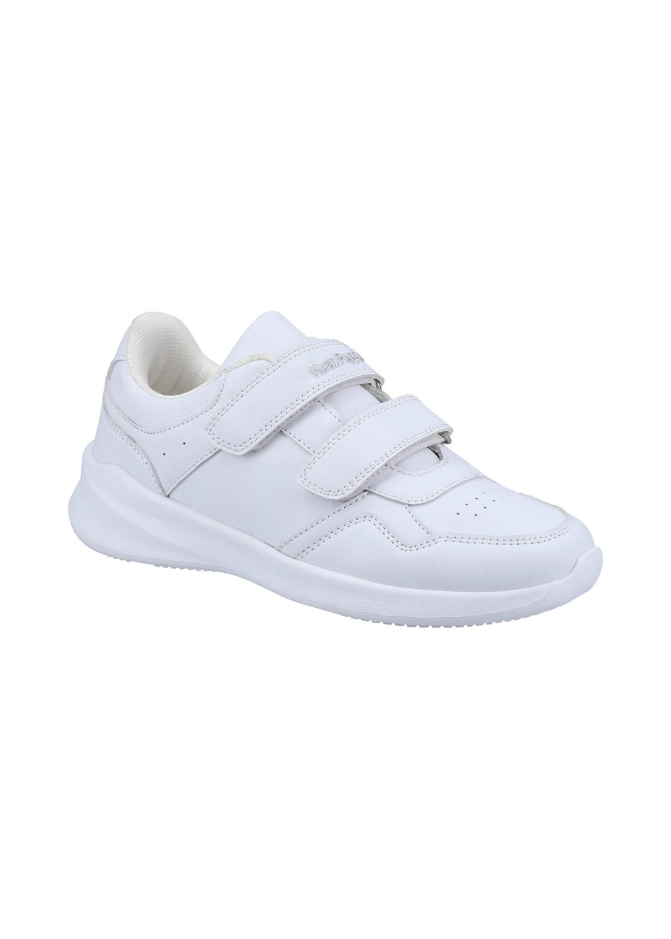 Hush Puppies Unisex White Marling Easy Junior School Shoes (Younger 10 - Older 2)