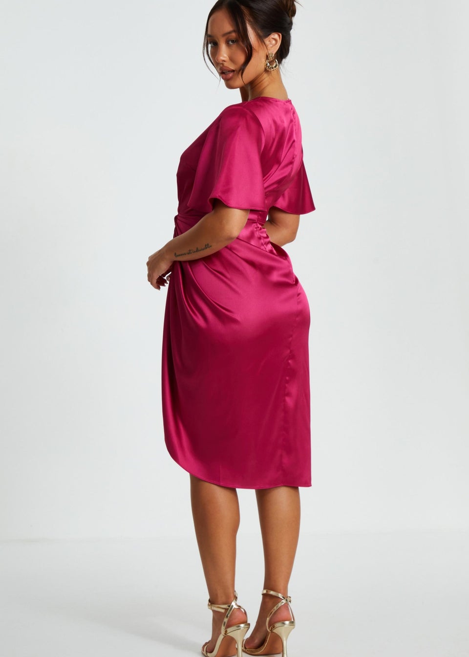 Quiz satin dress top