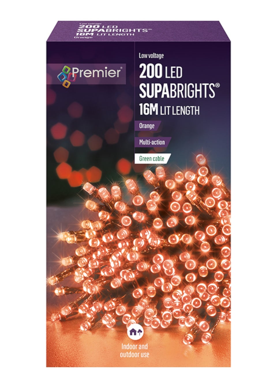 Premier Decorations 200 Orange LED Supabrights