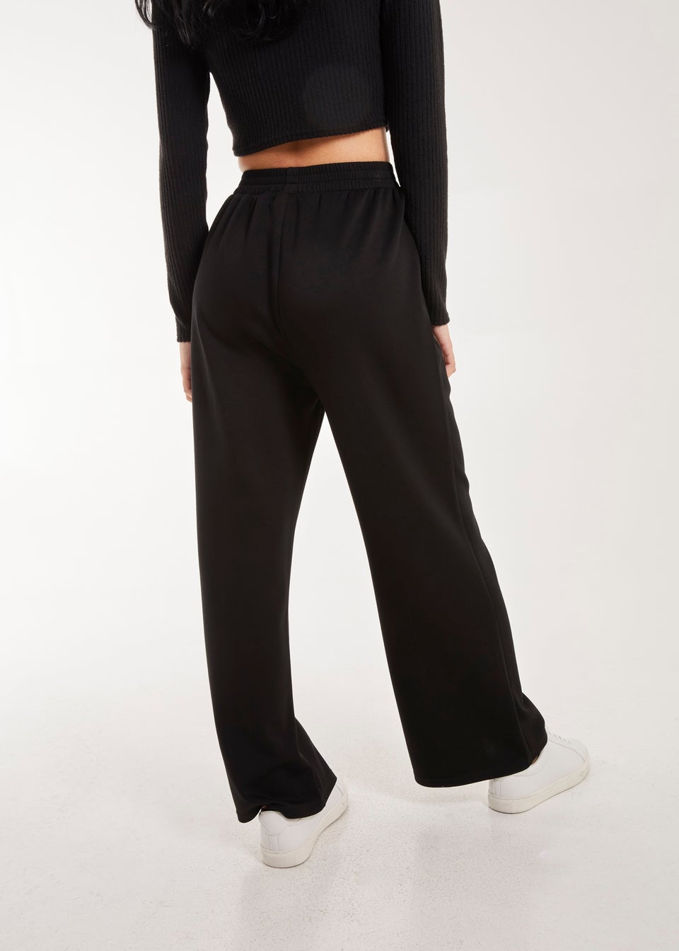 Pink Vanilla Black Wide Leg Joggers