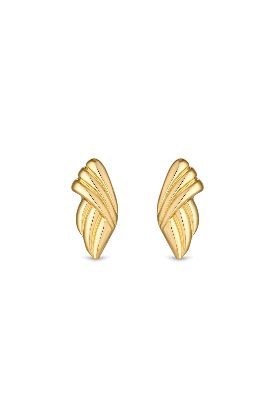 Jon Richard Vintage Inspired Gold Plated Fan Earrings