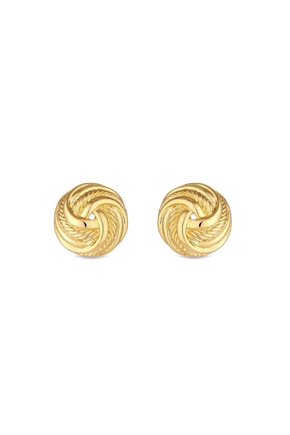 Jon Richard Vintage Inspired Gold Plated Knot Clip Earrings