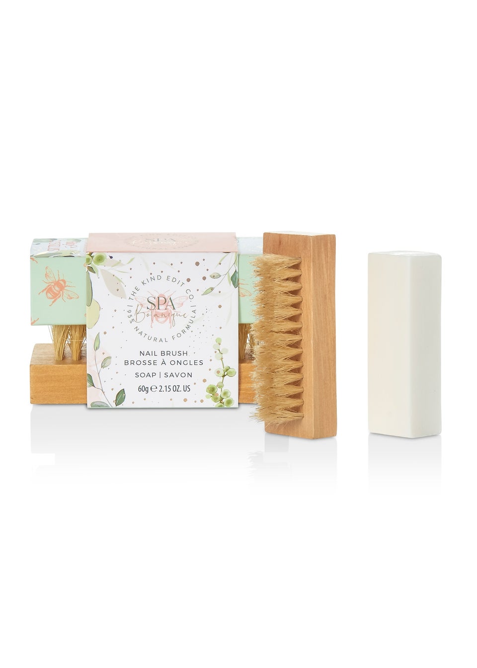 The Kind Edit Co Spa Botanique Soap and Nail Brush Set