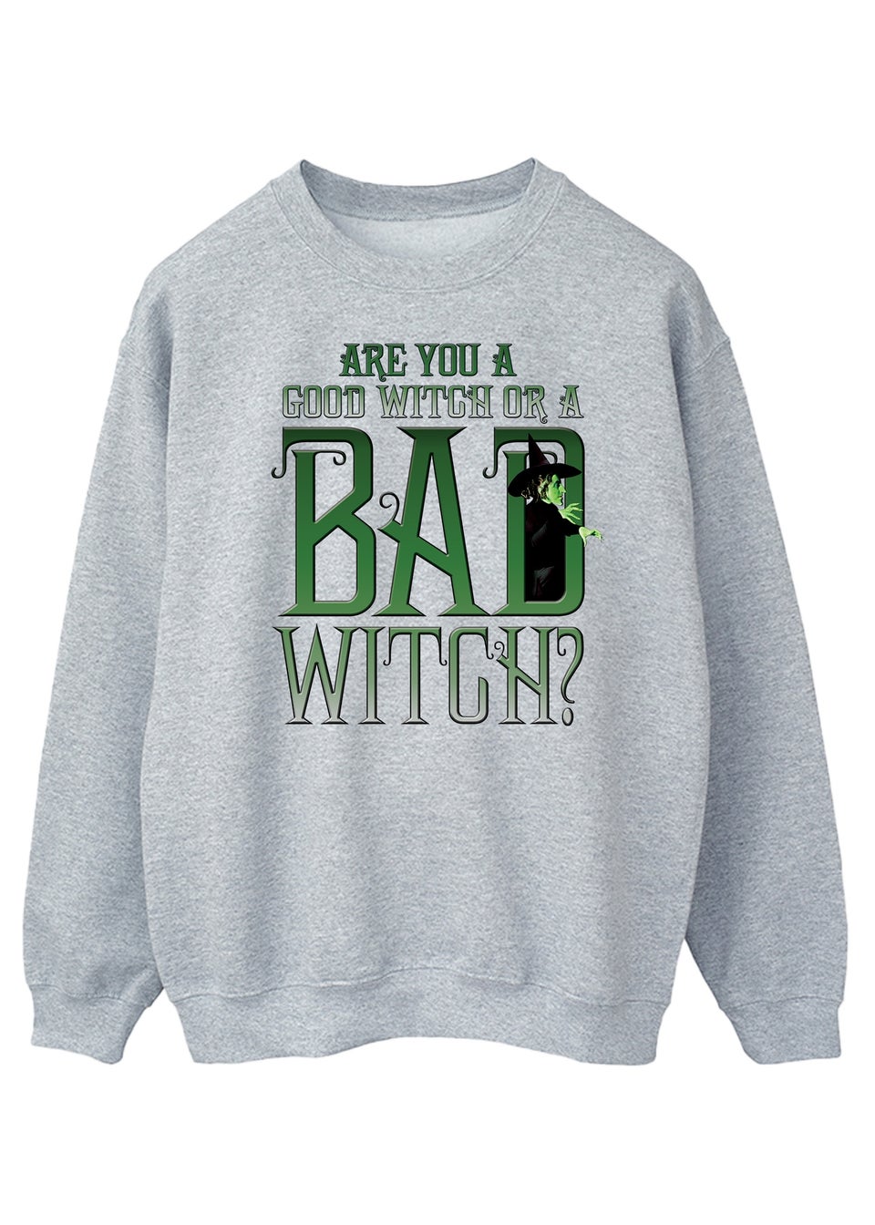 Wizard of Oz Bad Witch Heather Grey Sweatshirt Matalan