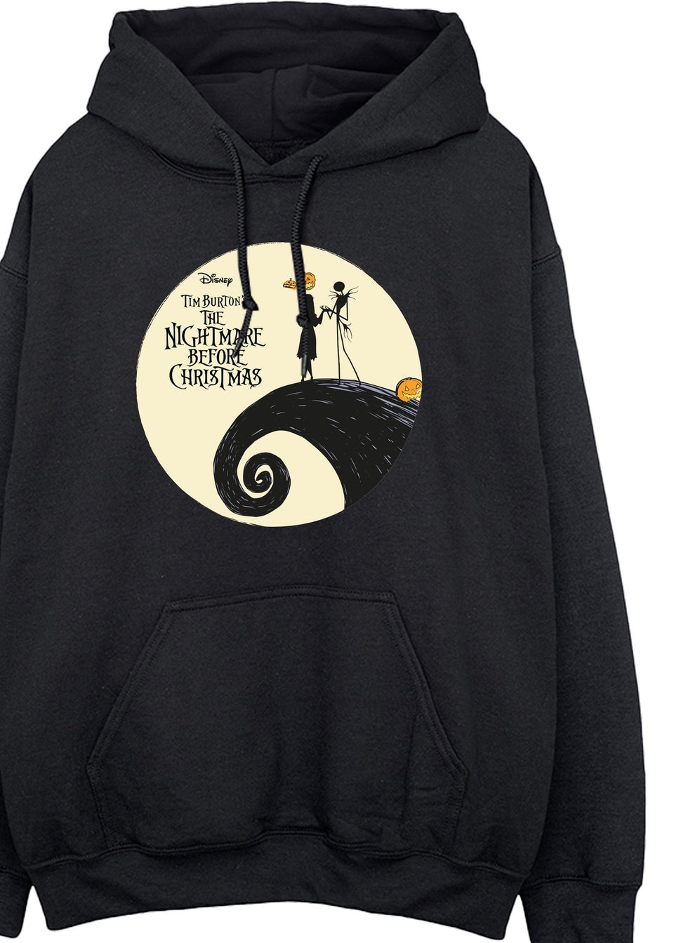 Disney The Nightmare Before Christmas Moon Black Hoodie Matalan