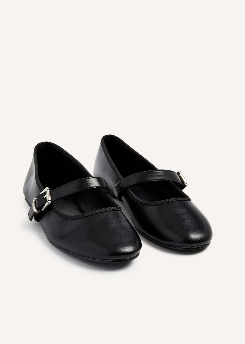 Linzi Odette Black Faux Leather Mary Jane Pumps Matalan