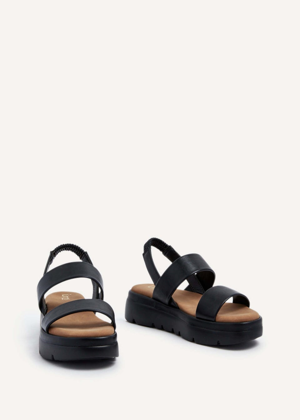 Black chunky flatform sandals online