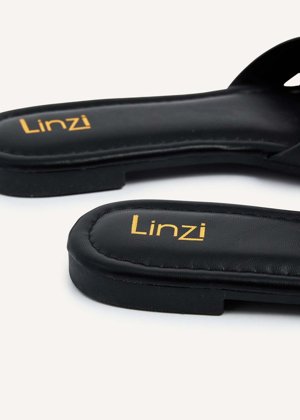 Linzi Fletcher Black Faux Leather Slider