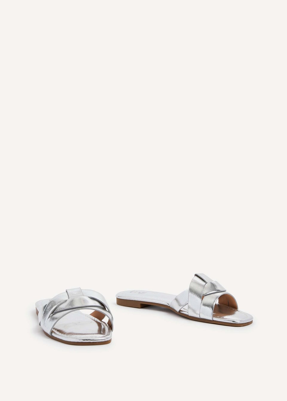 Linzi Fletcher Silver Faux Leather Slider