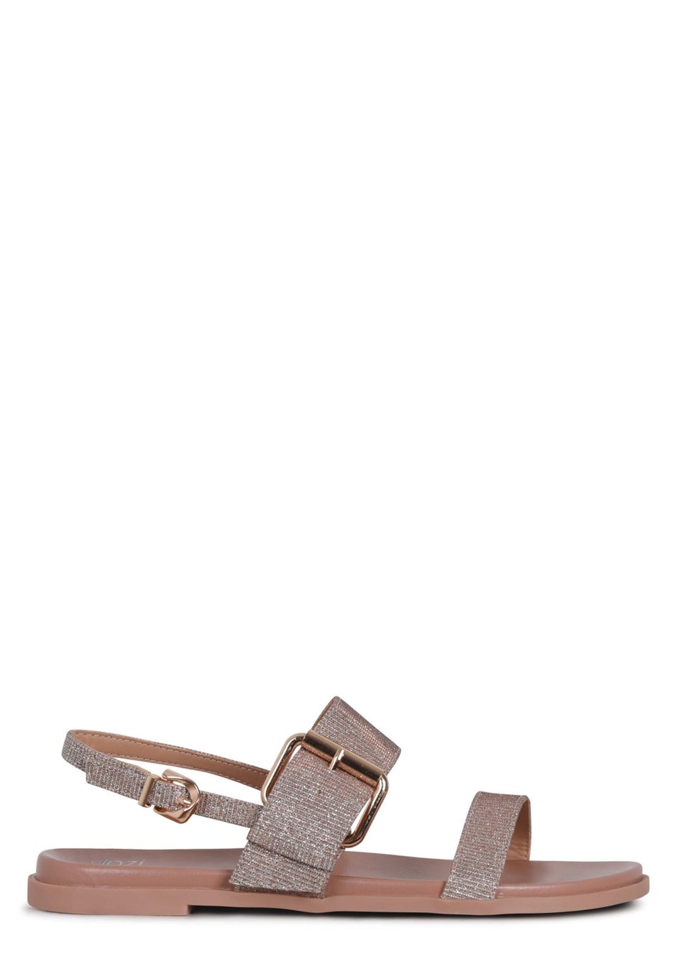 Linzi Lucille Rose Gold Glitter Two Part Sandal