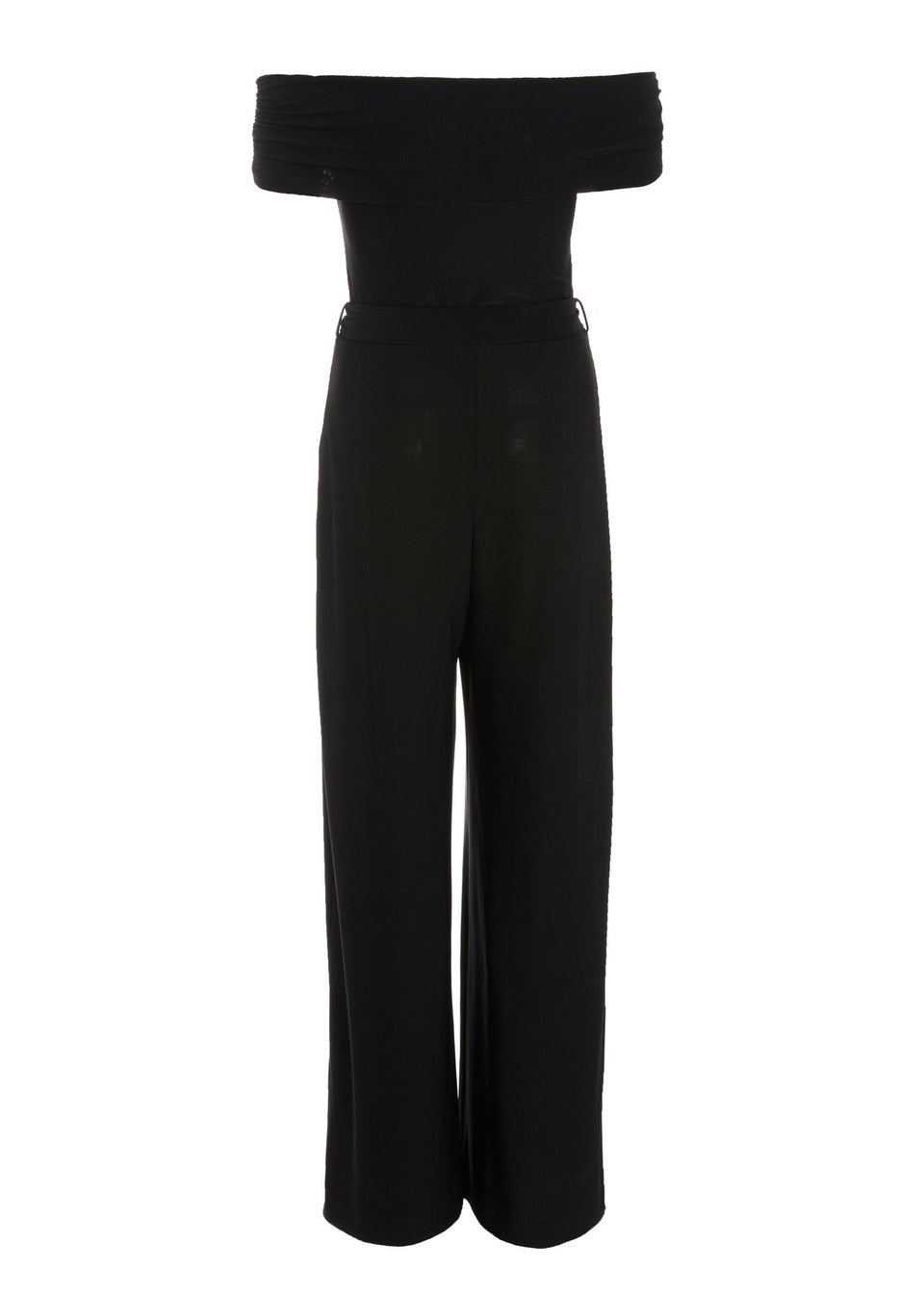 Quiz Black Bardot Palazzo Jumpsuit