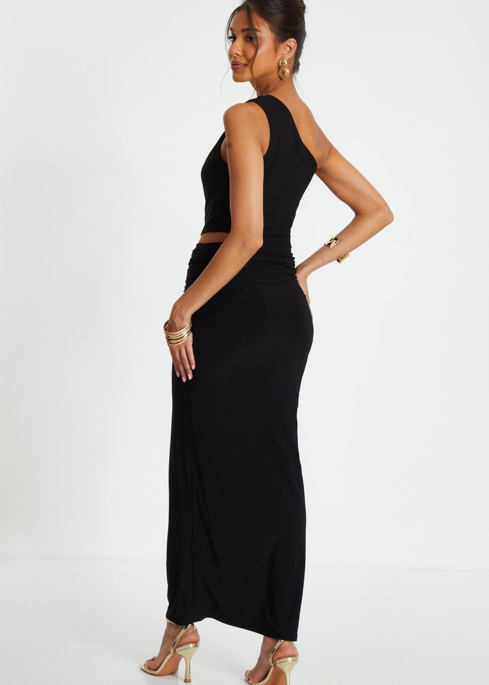 Quiz Black Maxi Skirt Matalan