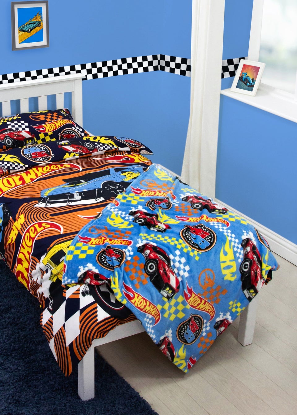 Hot Wheels Flame Fleece Throw Matalan