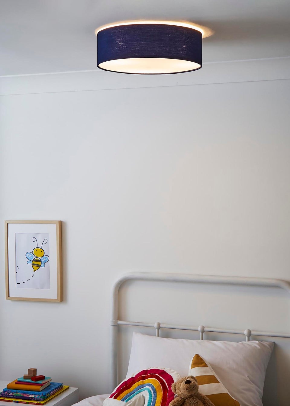 Glow Flush Ceiling 3 Light Navy (12cm x 40cm)