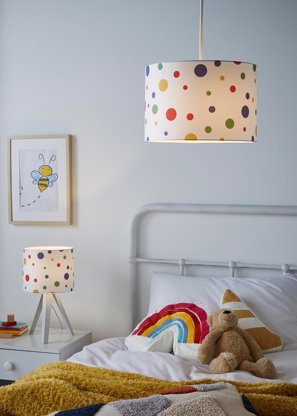 Glow Coloured Dots Integrated LED Table Lamp (39cm x 22cm)