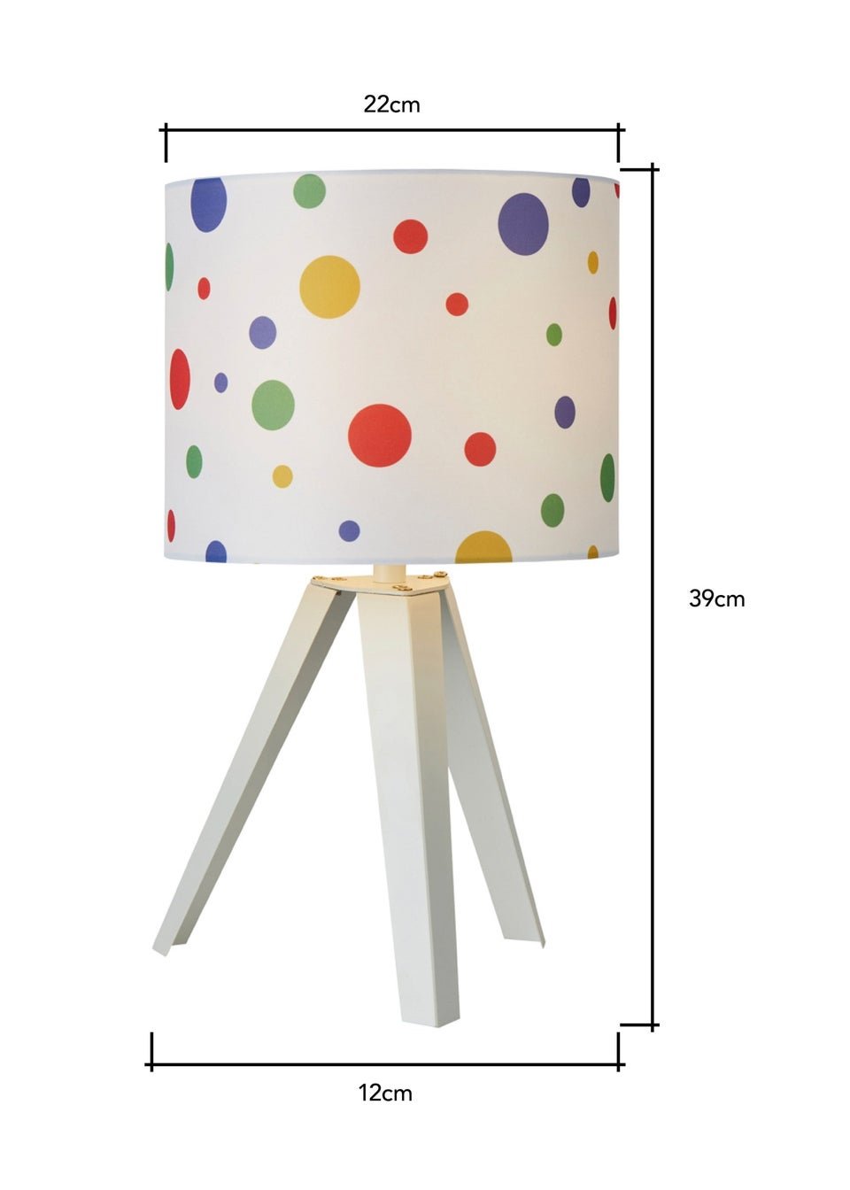 Glow Coloured Dots Integrated LED Table Lamp (39cm x 22cm)