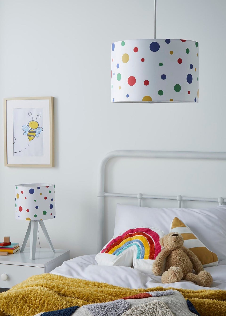 Glow Coloured Dots Integrated LED Table Lamp (39cm x 22cm)