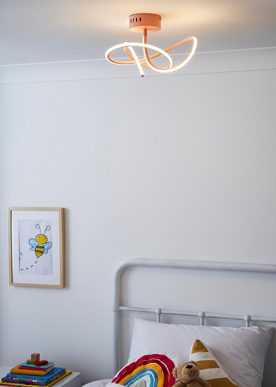 Glow Whirly Integrated LED Ceiling Light Pink (19cm x 38cm)