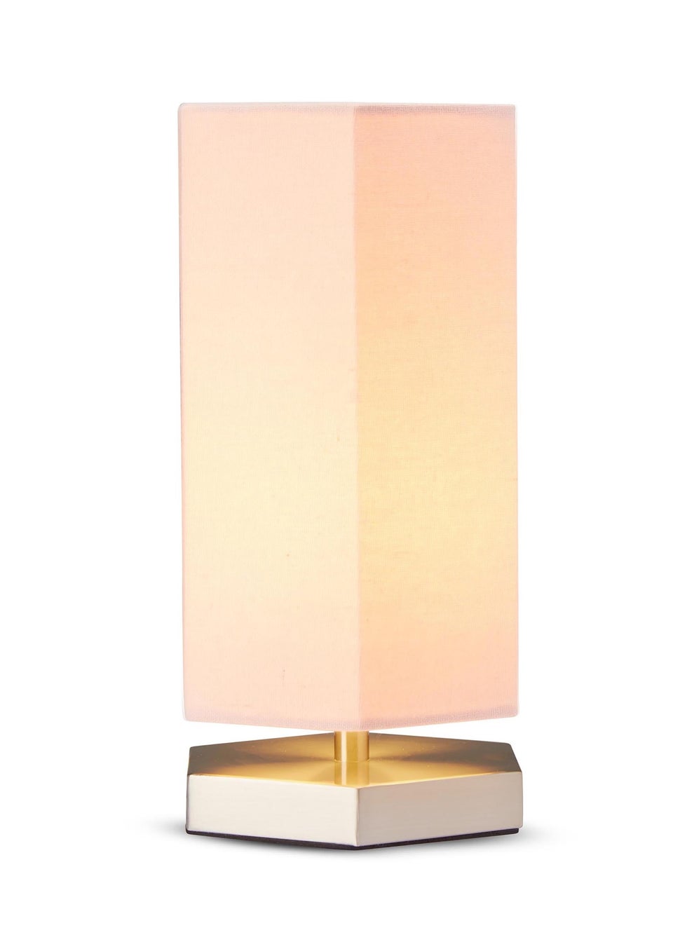 Glow Hexagon Shape Integrated LED Table Lamp Pink (26cm x 13cm)