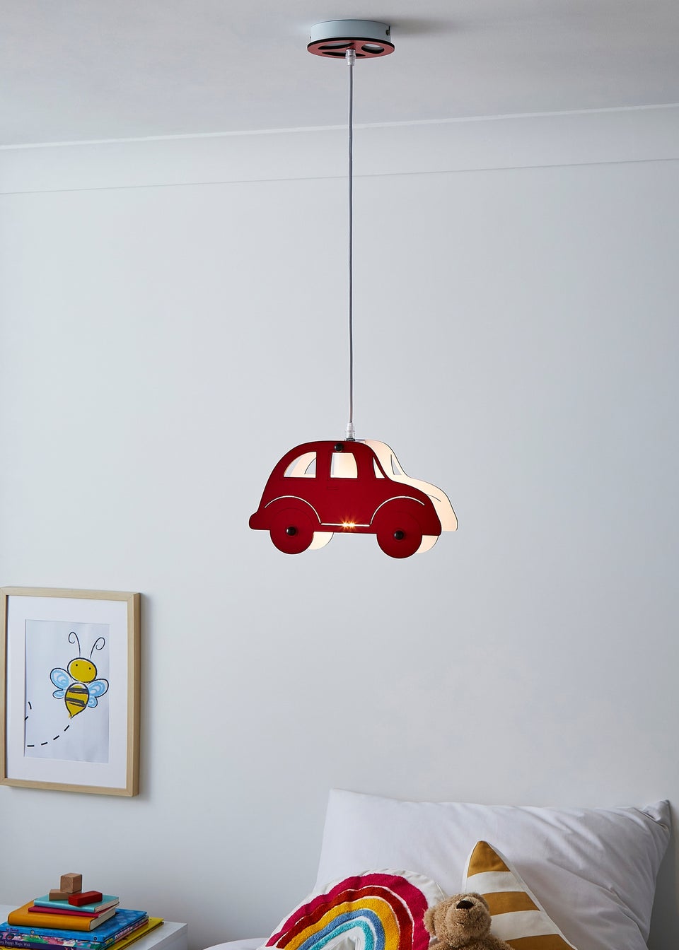 Glow Car Ceiling Light Red (30-95cm x 29cm)