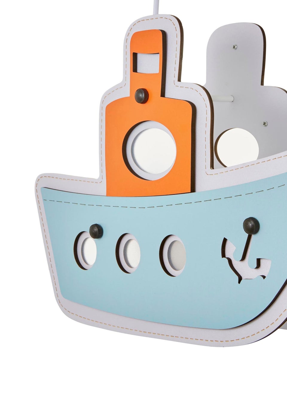 Glow Boat Ceiling Light Blue (30-92cm x 36cm)