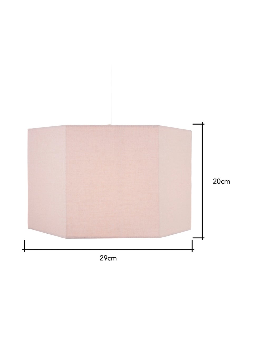 Glow Hexagon Shape Shade Pink (20cm x 29cm)