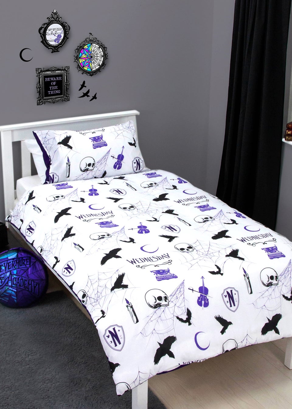 Wednesday Reversible Polycotton Reversible Duvet Cover Set