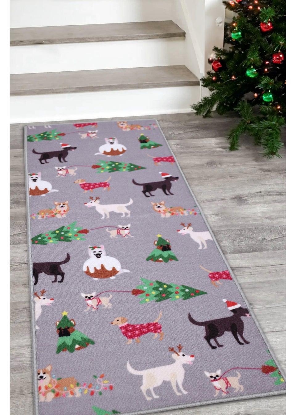 Homemaker Christmas Dogs Runner