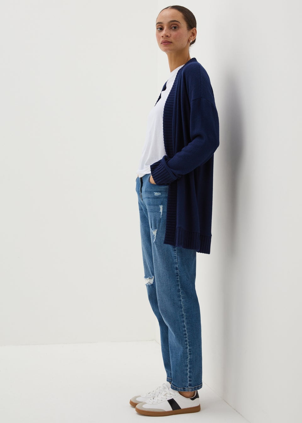 Navy Knitted Cardigan Matalan