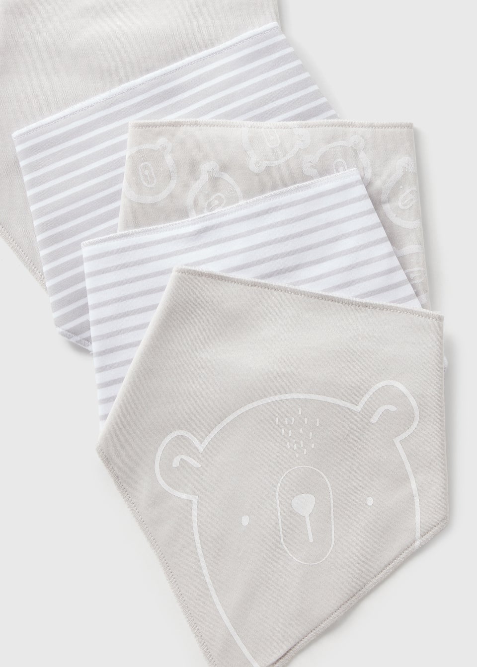 5 Pack Baby Grey Bandana Bibs